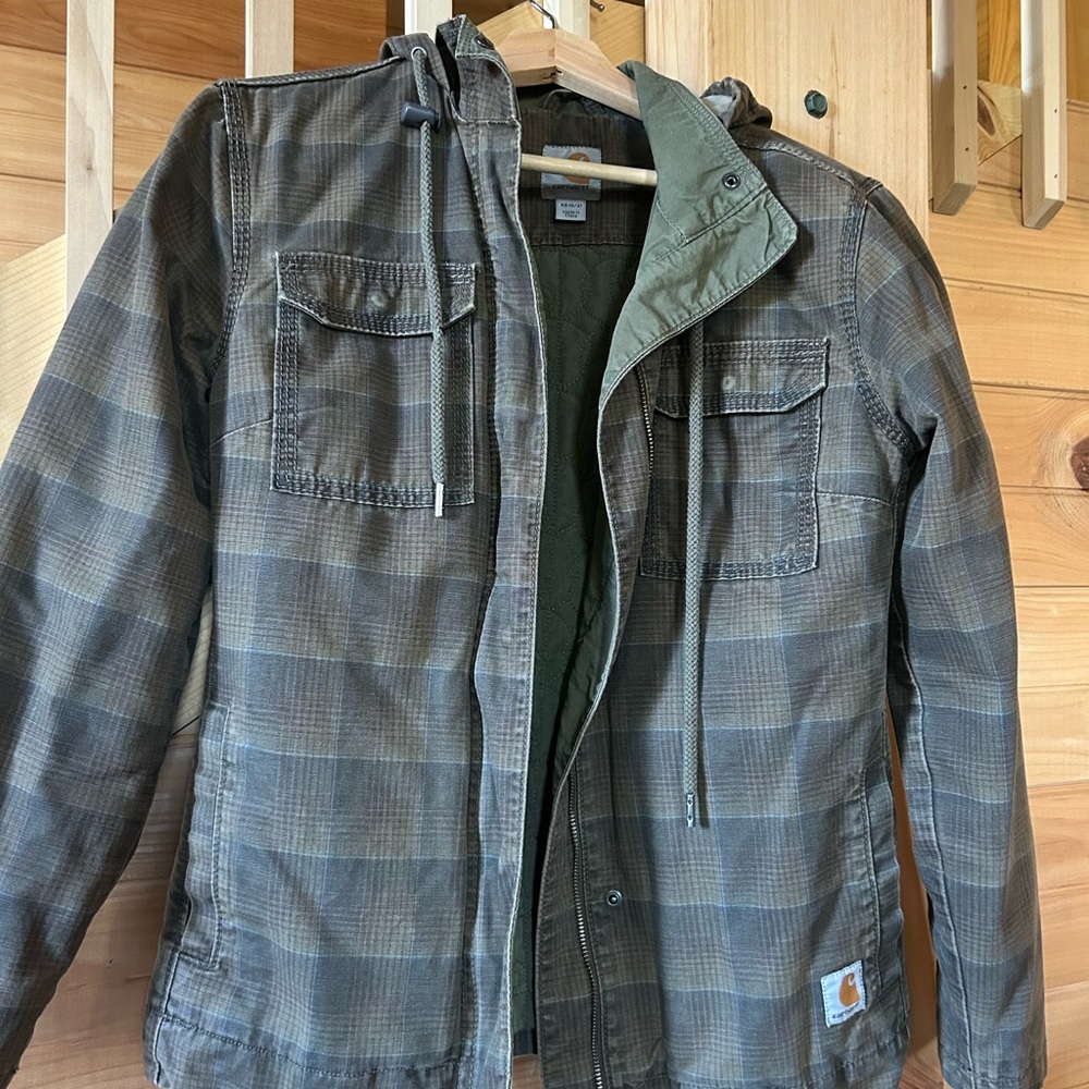 Carhartt Green Plaid Fargo Canvas Jacket